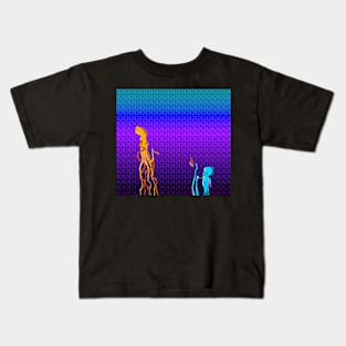 Octopus argue over a snack Kids T-Shirt